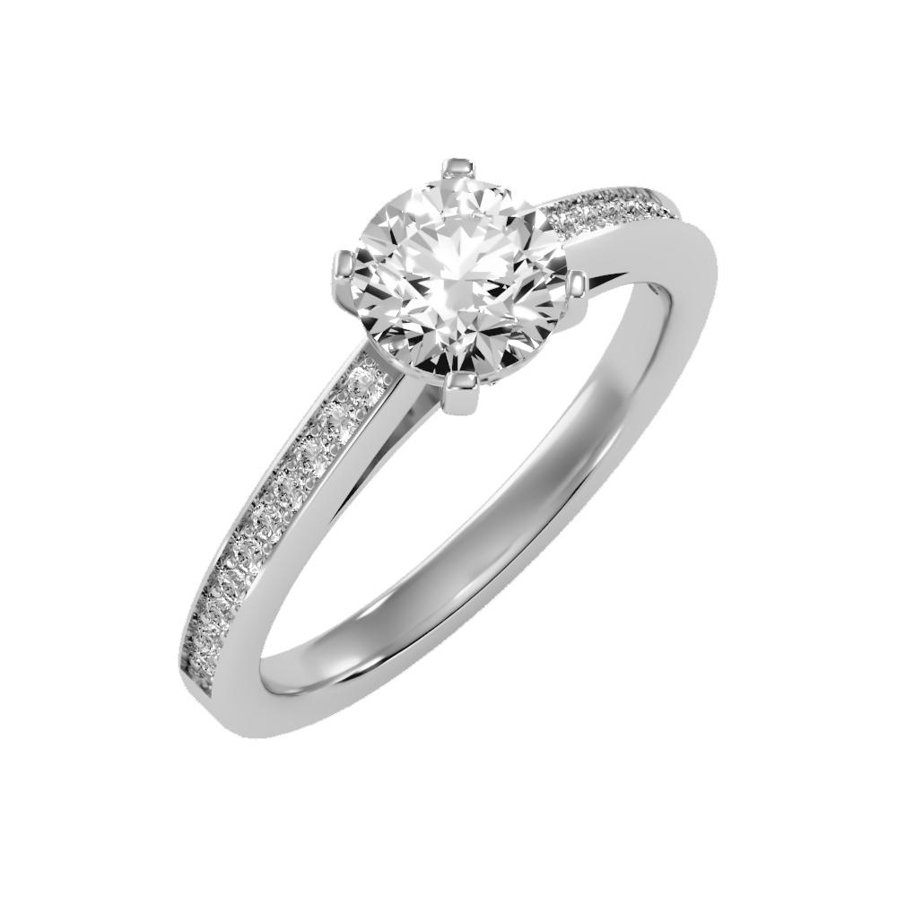 Zaviers Solitaire Ring In 925 Sterling Silver - One