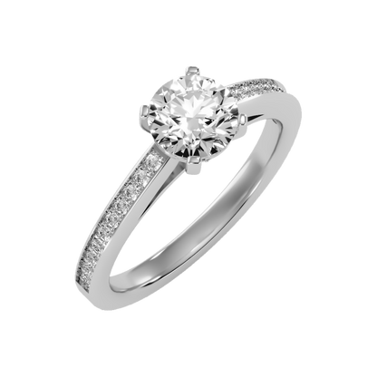 Zaviers Solitaire Ring In 925 Sterling Silver - One