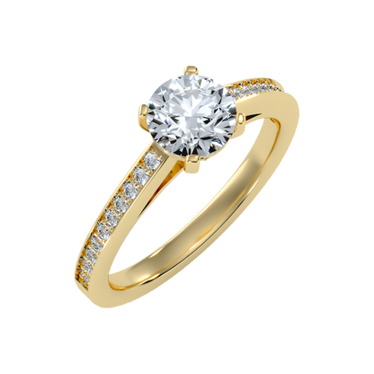 Zaviers Solitaire Ring In 925 Sterling Silver - Nine