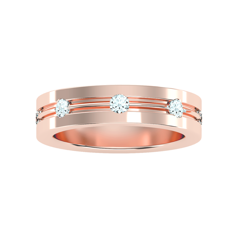 Zenith Men's Broad Band Ring In 925 Sterling Silver - Ten