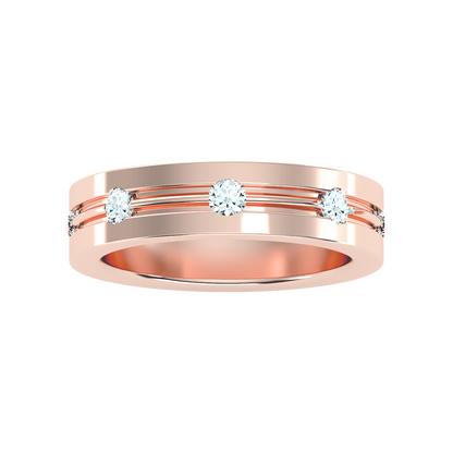 Zenith Men's Broad Band Ring In 925 Sterling Silver - Ten