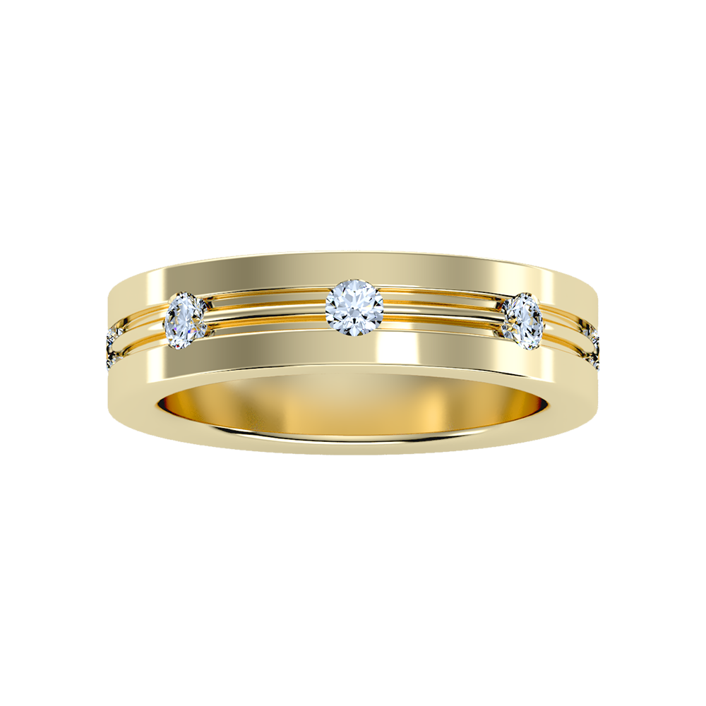 Zenith Men's Broad Band Ring - Three