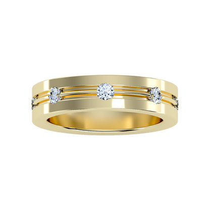 Zenith Men's Broad Band Ring - Three