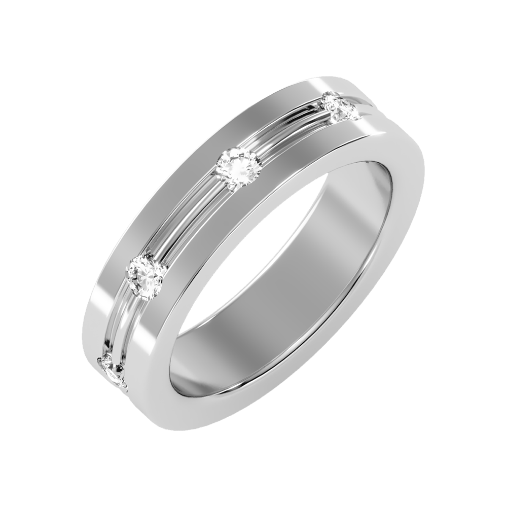 Zenith Men's Broad Band Ring - Five