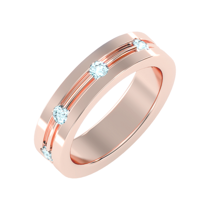 Zenith Men's Broad Band Ring In 925 Sterling Silver - Nine