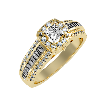 Zen Halo Ring In 925 Sterling Silver - Ten