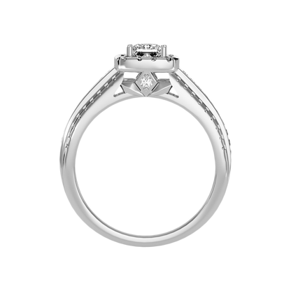 Zen Halo Ring In 925 Sterling Silver - Three
