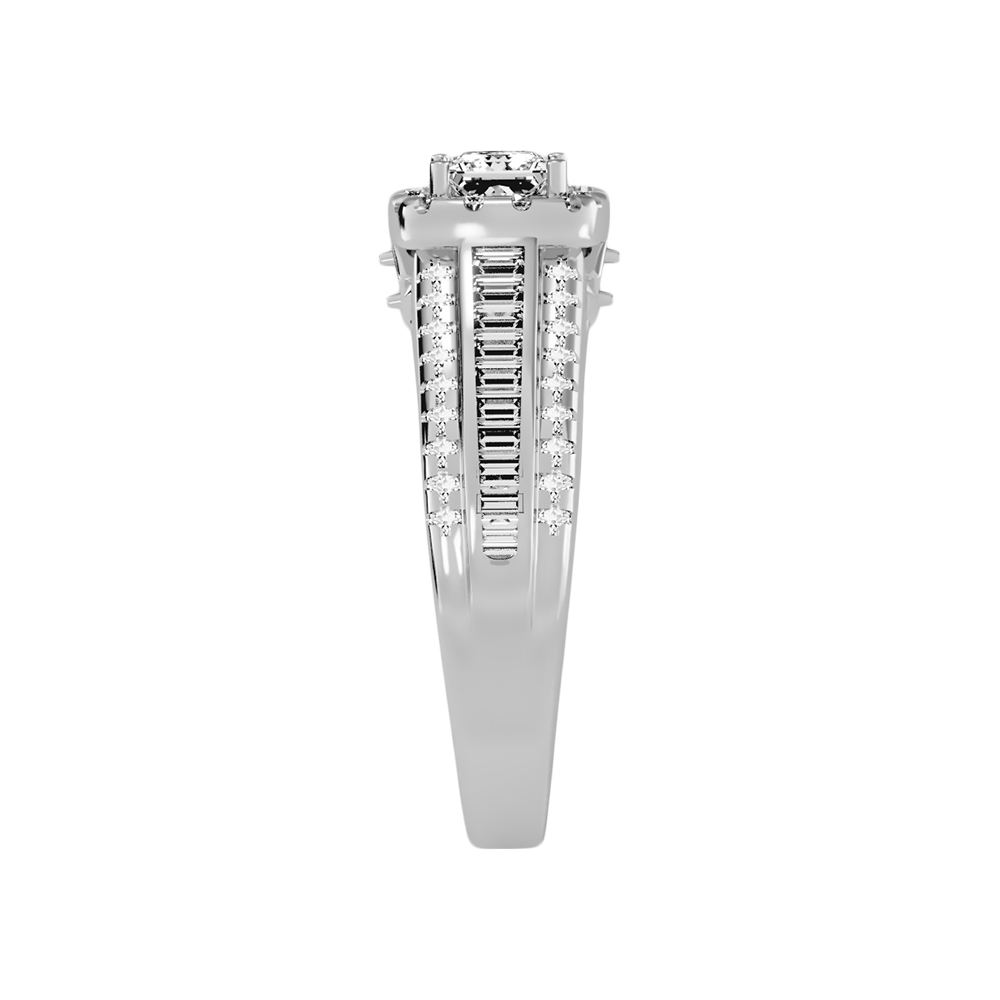 Zen Halo Ring In 925 Sterling Silver - Five