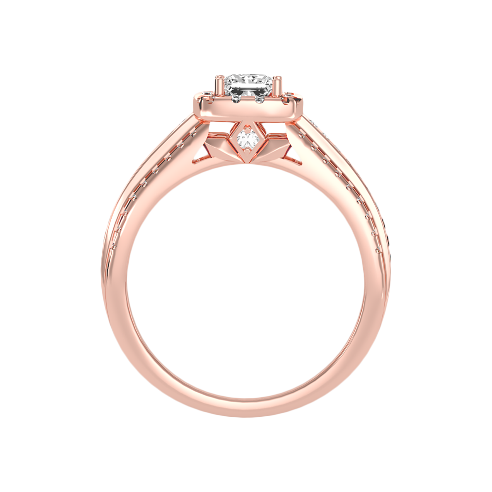 Zen Halo Ring In 925 Sterling Silver - Seven