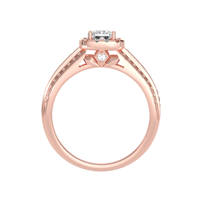 Zen Halo Ring In 925 Sterling Silver - Seven