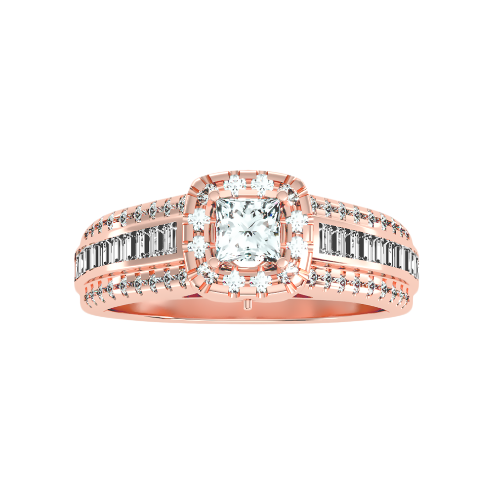 Zen Halo Ring In 925 Sterling Silver - Eight