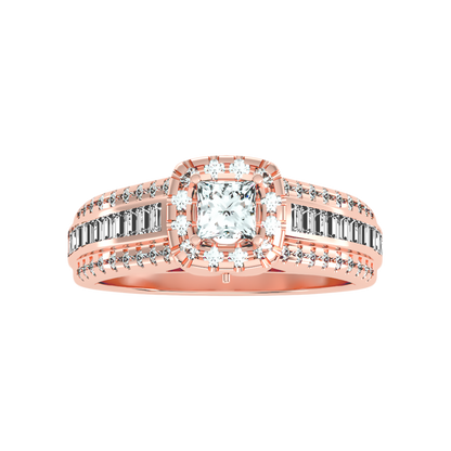 Zen Halo Ring In 925 Sterling Silver - Eight