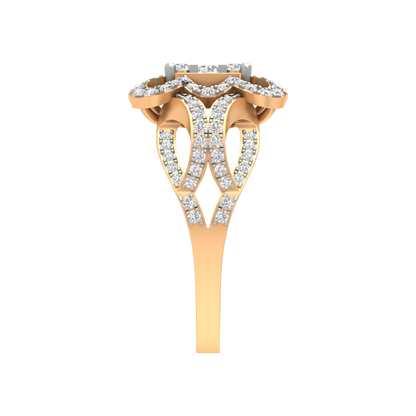 Zig Zag Squamous Cocktail Ring In 925 Sterling Silver - Eleven