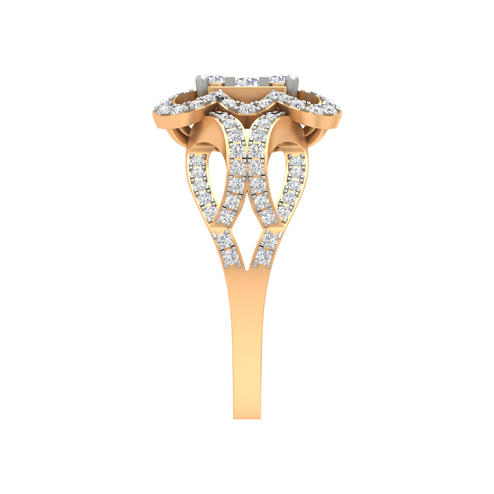 Zig Zag Squamous Cocktail Ring - Eleven