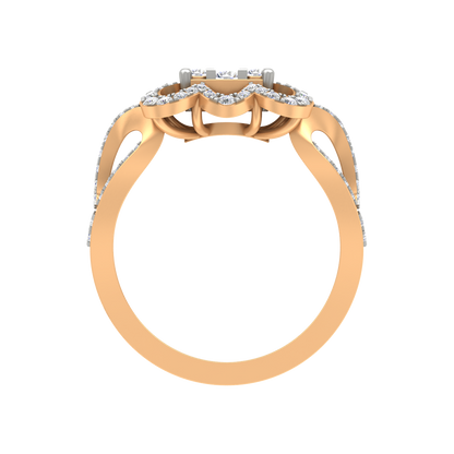 Zig Zag Squamous Cocktail Ring In 925 Sterling Silver - Twelve