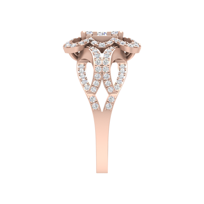 Zig Zag Squamous Cocktail Ring In 925 Sterling Silver - Three