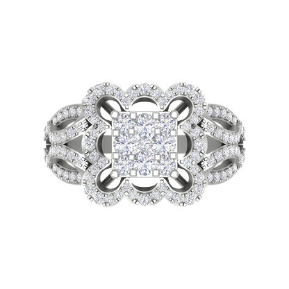 Zig Zag Squamous Cocktail Ring - Six