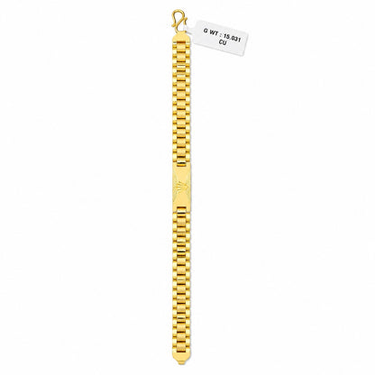 Box Chain Bracelet With Engraved Id - One