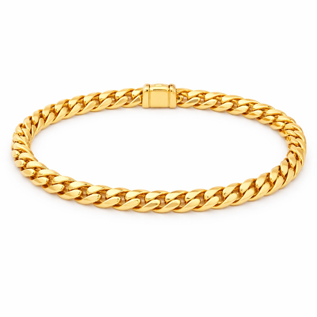 Gold Miami Cuban Bracelet For Men Bold Luxury Wrist Chain - Four