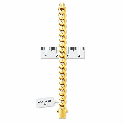 Gold Miami Cuban Bracelet For Men Bold Luxury Wrist Chain - One