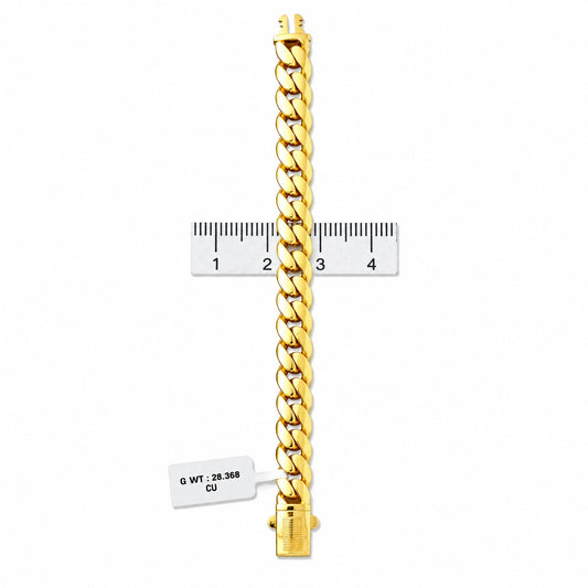 Gold Miami Cuban Bracelet For Men Bold Luxury Wrist Chain - One