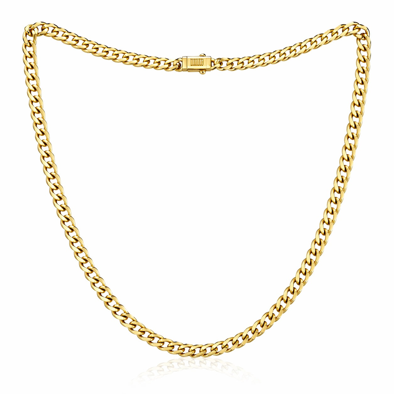 Cuban Link Chain Necklace 22 Inch 4Mm Width - One