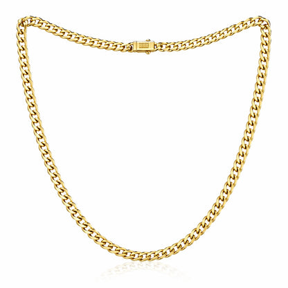 Cuban Link Chain Necklace 22 Inch 4Mm Width - One