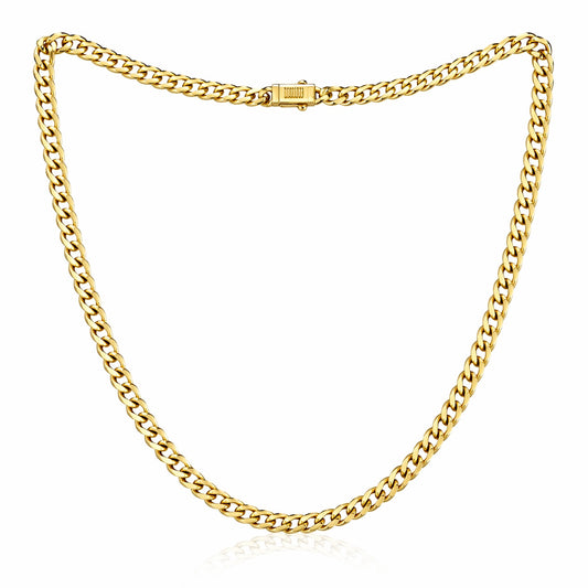 Cuban Link Chain Necklace 22 Inch 4Mm Width - One
