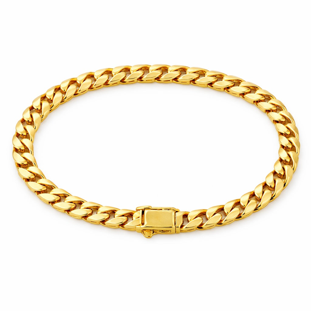 Cuban Link Chain Bracelet 7Mm Width - One