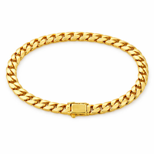 Cuban Link Chain Bracelet 7Mm Width - One