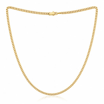 Cuban Link Chain Necklace With Box Clasp Closure - One