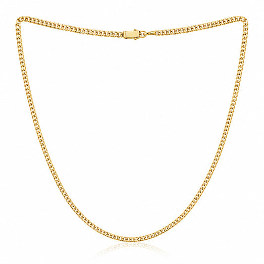 Cuban Link Chain Necklace With Box Clasp Closure - One