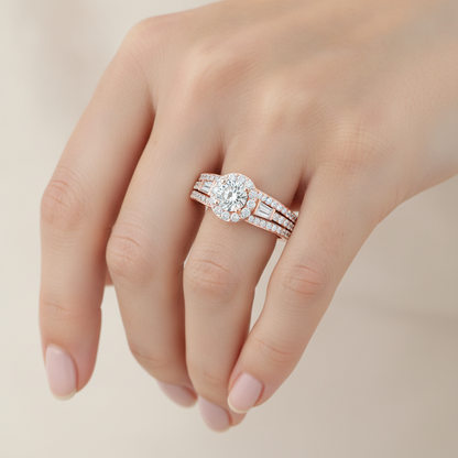 Wishful Halo Ring In 925 Sterling Silver - Thirteen