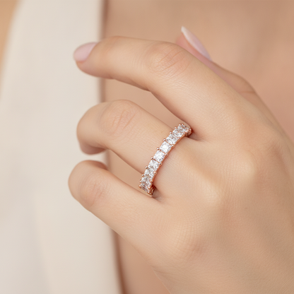 Mystic Eternity Band In 925 Sterling Silver - Thirteen