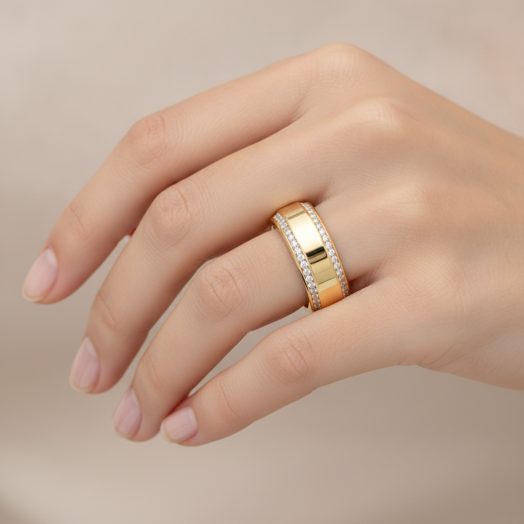 Precision Men's Broad Band Ring In 925 Sterling Silver - Thirteen