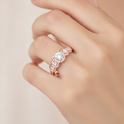 Fragrant Diamond Ring In 925 Sterling Silver - Thirteen