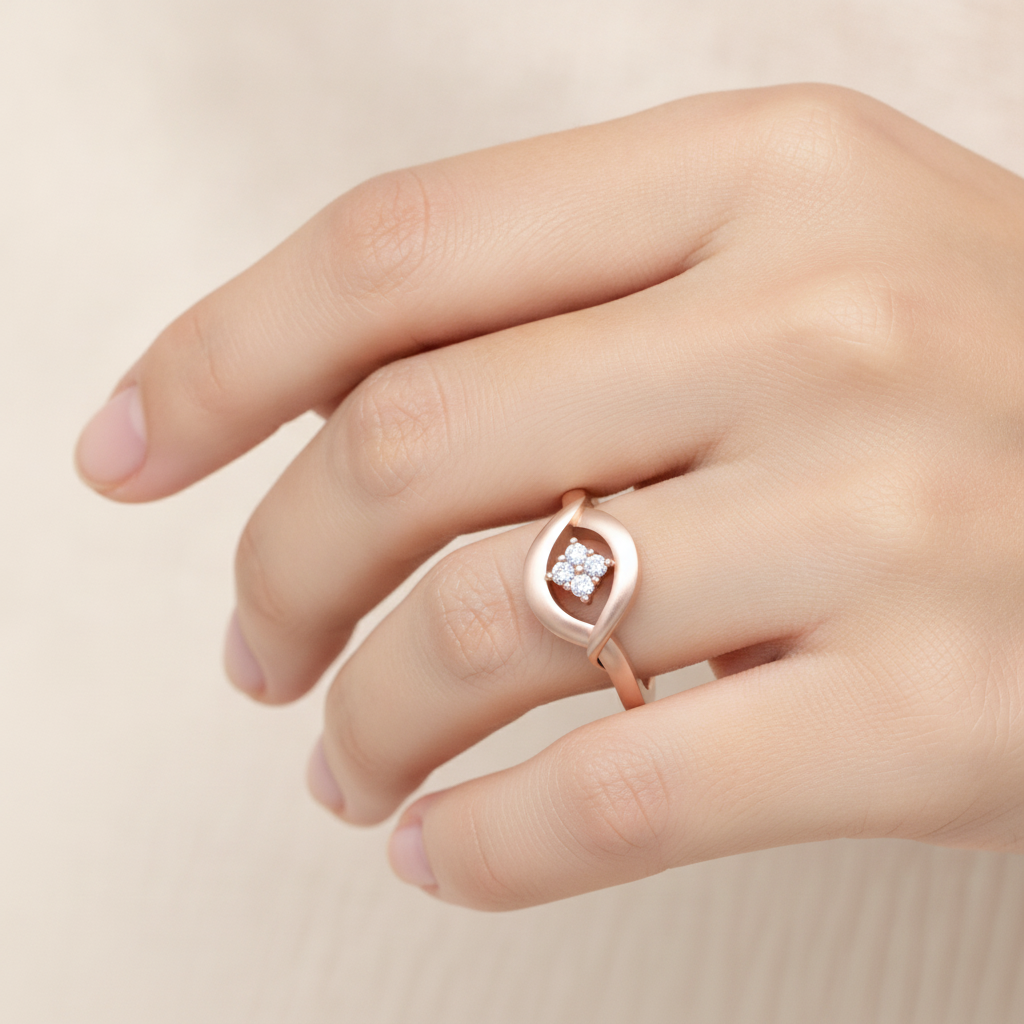 Glowing Droplet Ring In 925 Sterling Silver - Thirteen