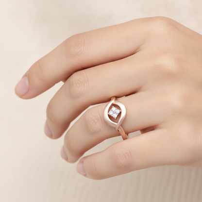 Glowing Droplet Ring In 925 Sterling Silver - Thirteen