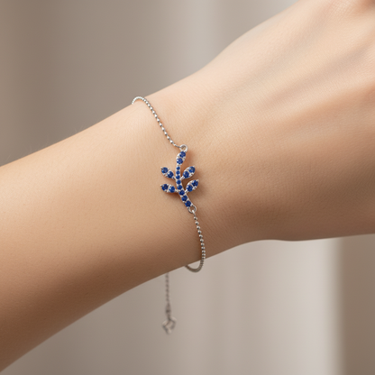 Blue Crystal Dragonfly Pendant Necklace With Chain - Eight