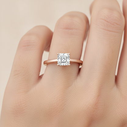 Vintage Inspired Solitaire Ring In 925 Sterling Silver - Thirteen