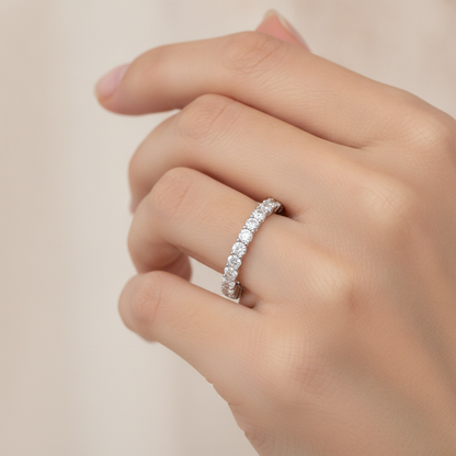 Elite Eternity Band In 925 Sterling Silver - Thirteen