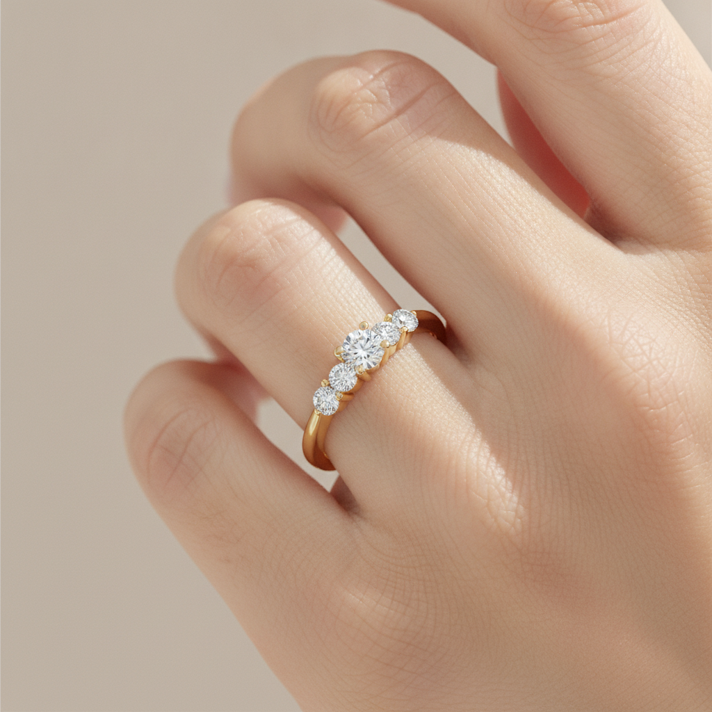 Blessing Solitaire Ring In 925 Sterling Silver - Thirteen