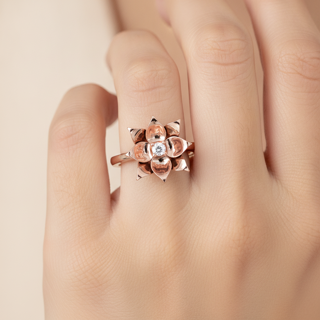 Flower World Ring In 925 Sterling Silver - Thirteen