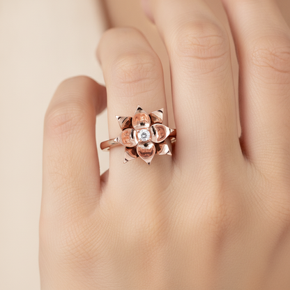 Flower World Ring In 925 Sterling Silver - Thirteen