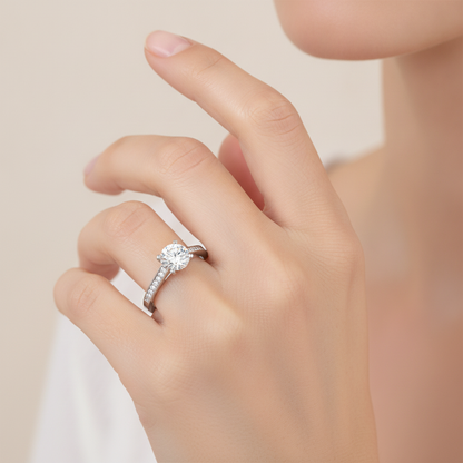 Adorable Solitaire Ring In 925 Sterling Silver - Thirteen