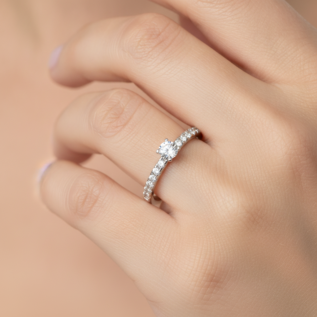 Edition Solitaire Ring In 925 Sterling Silver - Twelve