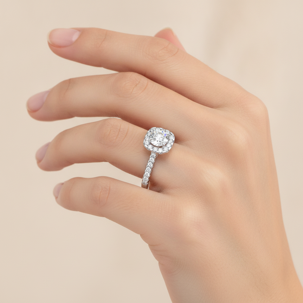 Snact Halo Ring In 925 Sterling Silver - Thirteen