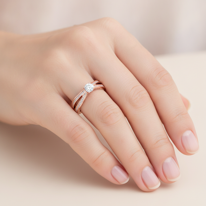Happy Solitaire Ring In 925 Sterling Silver - Thirteen