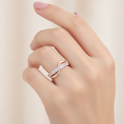 Archa Hoop Cluster Ring In 925 Sterling Silver - Fourteen
