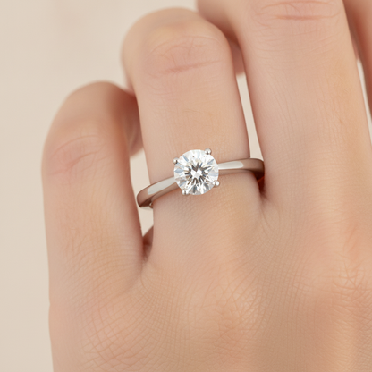 Chatoyer Classic Solitaire Ring In 925 Sterling Silver - Thirteen